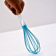 2591 Acrylic Handle Silicone Whisk Manual Balloon Wire Whisk Hand Egg Mixer Beater Kitchen Blender Egg Tool Silicone Balloon Whisk DeoDap
