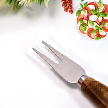 2921 Stainless Steel Cheese Fork With Wood Handle DeoDap