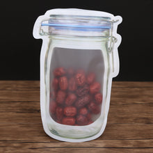 1075 Reusable Airtight Seal Plastic Food Storage Mason Jar Zipper (1000ml) DeoDap