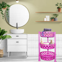 2507 Round Multipurpose Plastic Storage Rack Organiser DeoDap