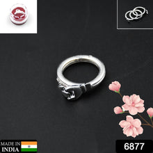 6877  Three Interlocking Rings, Rings for Women and Girls Silver Ring | Valentine Ring, Rings Silver Toned Finger Ring for Women | Birthday Gift For girls and women Anniversary Gift for Wife, Friendship Ring.