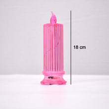 6244 Big Simple Candles for Home Decoration, Crystal Candle Lights (Multicolor)