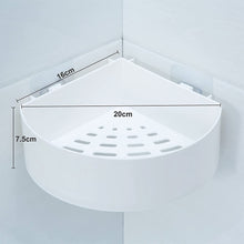 4033 Corner Shelf Bathroom Kitchen Rack Self Adhesive Shower Caddy Plastic Triangle Wall Mount Storage Basket DeoDap
