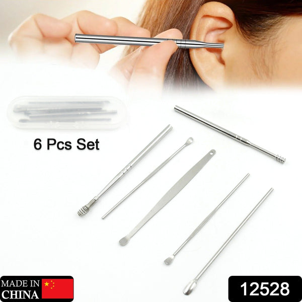 12528 6Pcs Earwax Removal Kit With Plastic Box | Ear Cleansing Tool Set | Ear Curette Ear Wax Remover Tool (6 Pc)