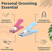 UK-0216 Nail Clipper with Comfort Grip Nail Catcher - Chrome Plated Toenails Clippers Nail Cutter Catches Clippings