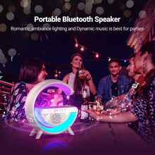 1301 3-in-1 Multi-Function LED Night Lamp with Bluetooth Speaker, Wireless Charging, for Bedroom for Music, Party and Mood Lighting - Perfect Gift for All Occasions  blootuth speaker (Media Player)