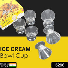 5296 Modern Style Dessert & ICE Cream Bowl Plastic 6pcs For Home , Office & Party Use DeoDap