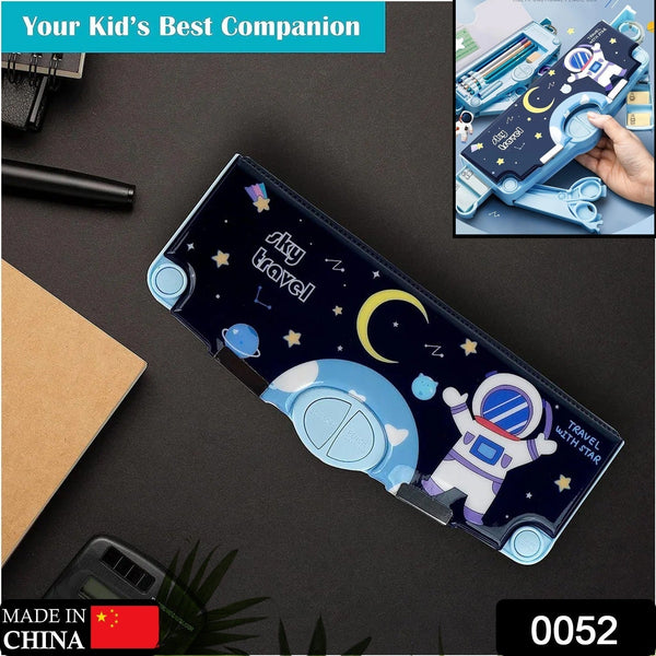 0052 Multifunctional Pencil Box for Kids, Space Pencil Box For Boys, Kids Pencil Box for Boys & Girls, Magnetic Pencil Box for Boys, Pop up Pencil Box, (Space Pencil Box)