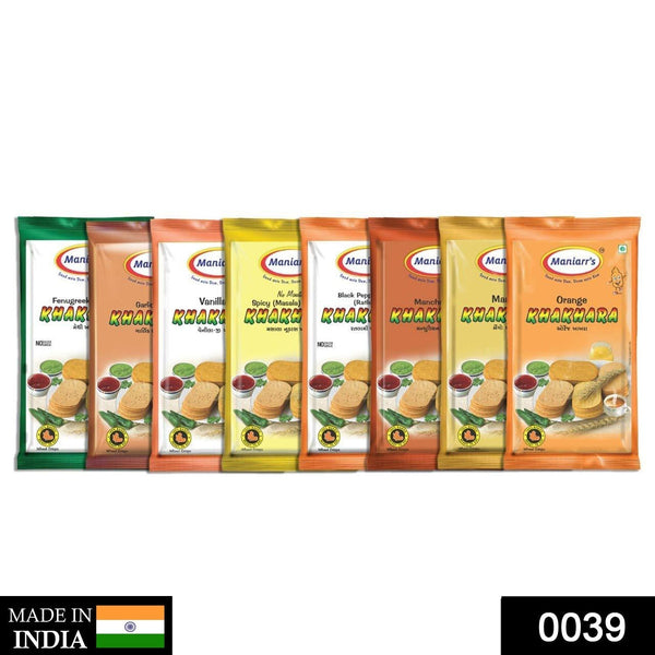 039 A4 Mix flavour khakhra (Pack of 8) Maniarr's