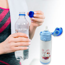 8373 Stainless Steel Vacuum Flask Insulated Water Bottle Specially Designed Push Button Sipper Water Bottle with Soft Straw and Neck Strap, For Sports And Travel , STAINLESS STEEL SPORTS WATER BOTTLES, STEEL FRIDGE BOTTLE FOR OFFICE/GYM/SCHOOL (500ML)