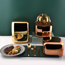 5593 Unique Golden Egg Storage Modern Tableware Steak Knives Fork Flatware Set Tableware Gold Cutlery Set Dishwasher Safe Mirror Finished With Gift Box for Halloween 24Pcs Set)