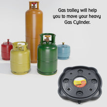 5870 Multipurpose Use, Gas Cylinder Trolley Movable Stand with Wheels, Gas Cylinder Stand, Water Jug Stand, Flower Pot Stand, Oil Tin
