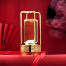 12974 Crystal Lantern Lamp, Crystal Lantern Table Lamp, 3 Colors Rechargeable Cordless Led Lights for Restaurant / Bedroom Lights (1 Pc)
