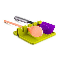 UK-0252 Spatula Holder for Kitchen Spoon Rest Cooking Utensil Plastic Stand Pan Cover Lid Rack Pot Clips Support Ladle Organizer Tool