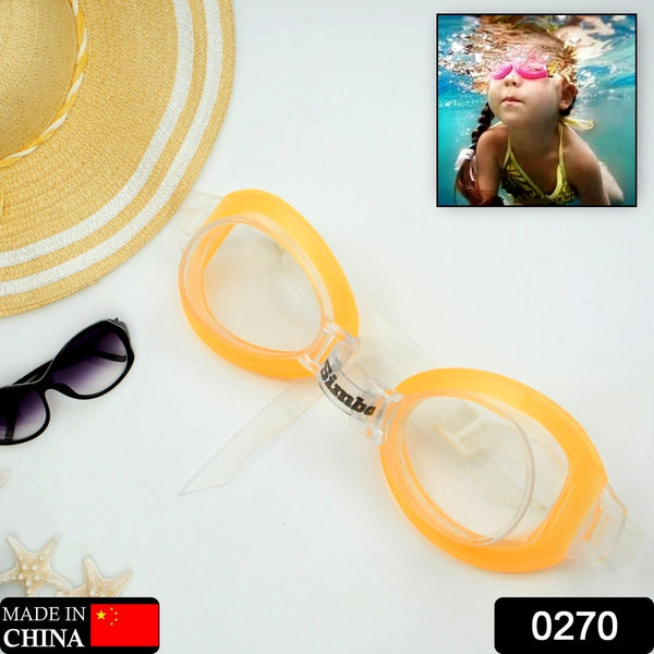 0270 Cute Design Adjustable Swimming Goggles Summer Season Pool Party Swim Sunglasses For Kids Boys, Clear Vision Anti-Fog Waterproof (1 Pc )