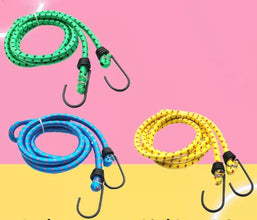 UK-0280 Flexible Bungee Rope/Luggage Strap/Bungee Cord with 10 MM Diameter and Corner Metal Hooks 2MTR