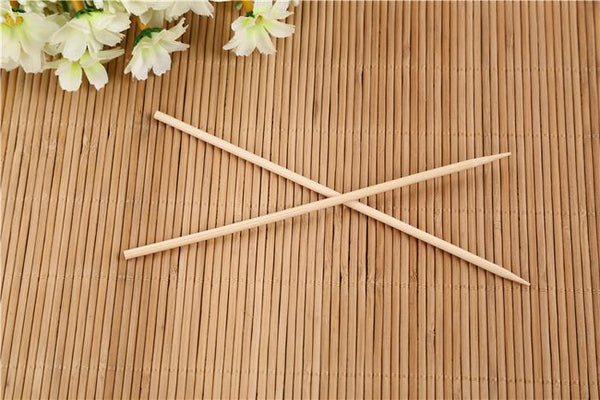 1119A Camping Wooden Color Bamboo BBQ Skewers Barbecue Shish Kabob Sticks Fruit Kebab Meat Party Fountain Bamboo BBQ Sticks Skewers Wooden (20cm)