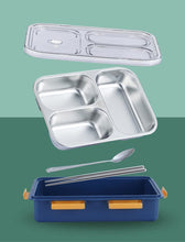 Lunch Boxes for Adults - Lunch Box for Kids with Spoon & Fork - Durable Perfect Size for On-The-Go Meal, BPA-Free (Multi Color) (3 Section)