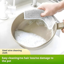 UK-0304  Non-Scratch Wire Dishcloth, Steel Wire Dish Towel, Multipurpose Wire Dishwashing Rags for Wet and Dry, Scrubs & Cleans for Dishes