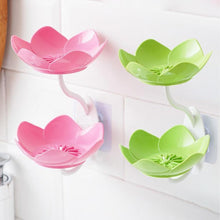 UK-0343  Wall- Mounted Drain Soap Box Double Layer Lotus Flower Shaped Soap Tray Removable Soap Dish Non- Slip Storage Self- Adhesive Bathroom Accessories (Pack of 2pc) (Multi-Color)