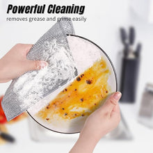 UK-0304  Non-Scratch Wire Dishcloth, Steel Wire Dish Towel, Multipurpose Wire Dishwashing Rags for Wet and Dry, Scrubs & Cleans for Dishes