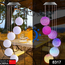 8317 Solar Crystal Ball Color Changing Solar Powered LED Hanging Light for Patio Yard Garden Home Outdoor Night Decor, Gifts