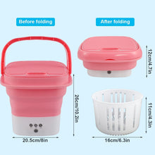 UK-0265 Mini Washing Machine Portable Folding Washing Machine Bucket Washer Single Person Use Mobile Foldable Washing & Spin Dry for Camping,Travel, Lightweight and Easy to Carry