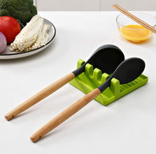 UK-0252 Spatula Holder for Kitchen Spoon Rest Cooking Utensil Plastic Stand Pan Cover Lid Rack Pot Clips Support Ladle Organizer Tool