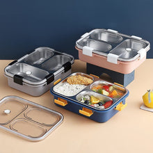 Lunch Boxes for Adults - Lunch Box for Kids with Spoon & Fork - Durable Perfect Size for On-The-Go Meal, BPA-Free (Multi Color) (3 Section)