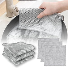 UK-0304  Non-Scratch Wire Dishcloth, Steel Wire Dish Towel, Multipurpose Wire Dishwashing Rags for Wet and Dry, Scrubs & Cleans for Dishes