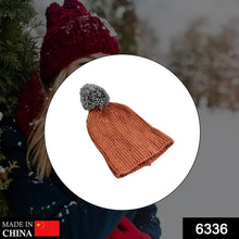 6336 Men's and Women's Skull Slouchy Winter Woolen Knitted Black Inside Fur Beanie Cap. DeoDap