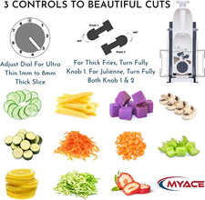 2801 MULTI FUNCTIONAL TIME SAVING ADJUSTABLE HAND PRESS VEGETABLES CHOPPERÂ