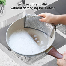 UK-0304  Non-Scratch Wire Dishcloth, Steel Wire Dish Towel, Multipurpose Wire Dishwashing Rags for Wet and Dry, Scrubs & Cleans for Dishes