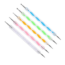 UK-0303 5 pieces Nail Art Dotting Marbleizing Tool Pen for Nail Decoration Stamping (Multicolour)