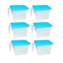 2454 Air Tight Unbreakable Big Size 1100 ml Square Shape Kitchen Storage Container (Set of 6) DeoDap