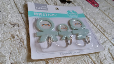 Multipurpose Strong Hook Self-Adhesive hooks for wall Heavy Duty Hook, Sticky Hook Household For Home, Decorative Hooks, Bathroom & All Type Wall Use Hook, Suitable for Bathroom, Kitchen, Office (3 Pcs Set)
