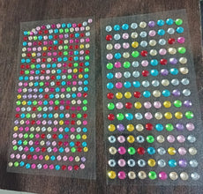 Self Adhesive Multi Size Shaped Shining Stones Crystals Stickers For Art & Craft, Mobile Phone Decoration, Jewellery Making, School Projects, Creative Work